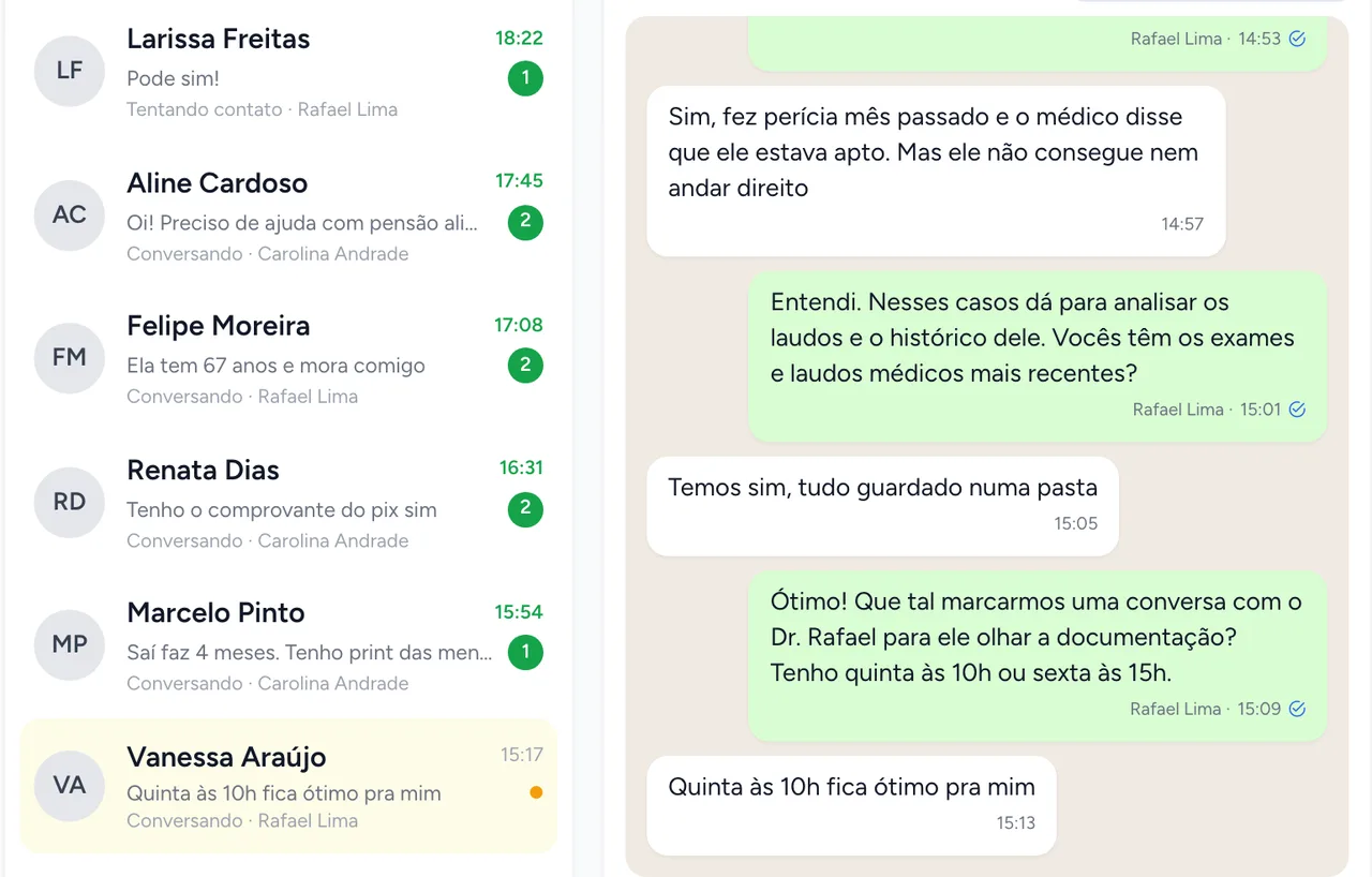 Conversas do WhatsApp dentro do CRM